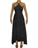 Halter Tie Asymmetrical Maxi Dress