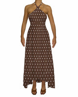 Halter Tie Asymmetrical Maxi Dress