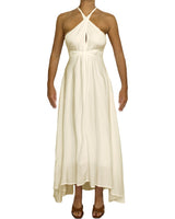 Halter Tie Asymmetrical Maxi Dress