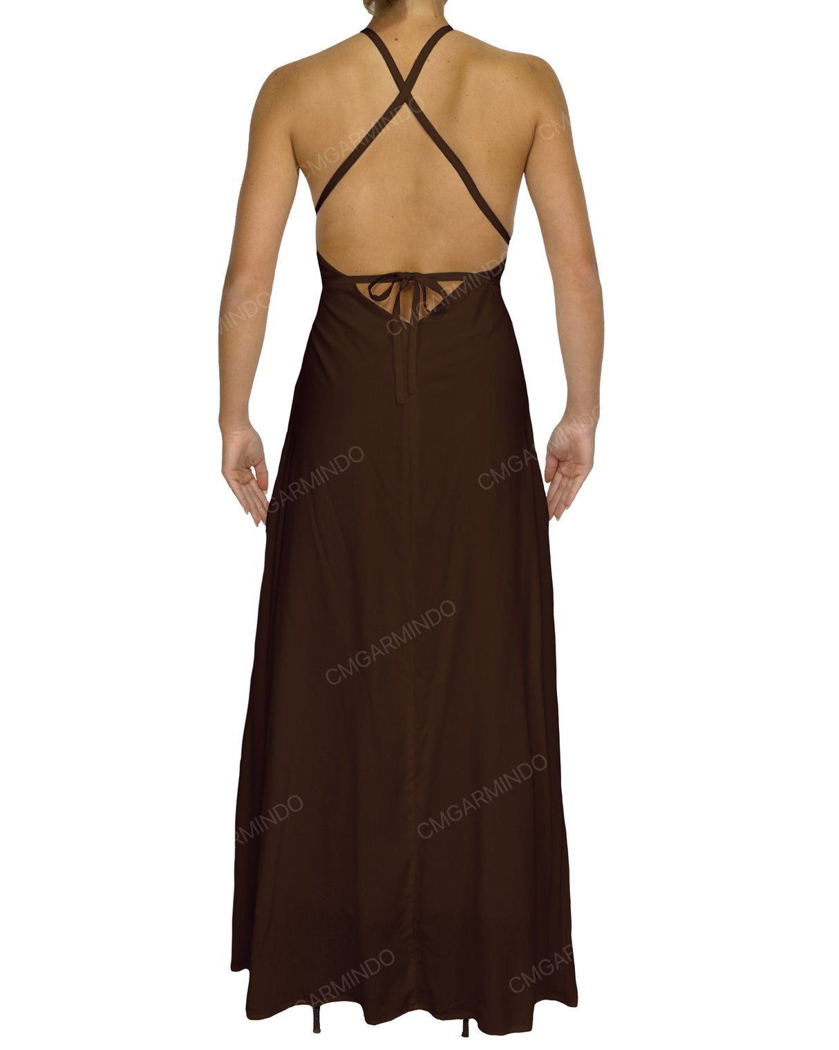 Halter Tie Asymmetrical Maxi Dress