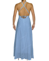 Halter Tie Asymmetrical Maxi Dress