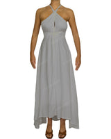 Halter Tie Asymmetrical Maxi Dress