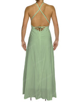 Halter Tie Asymmetrical Maxi Dress