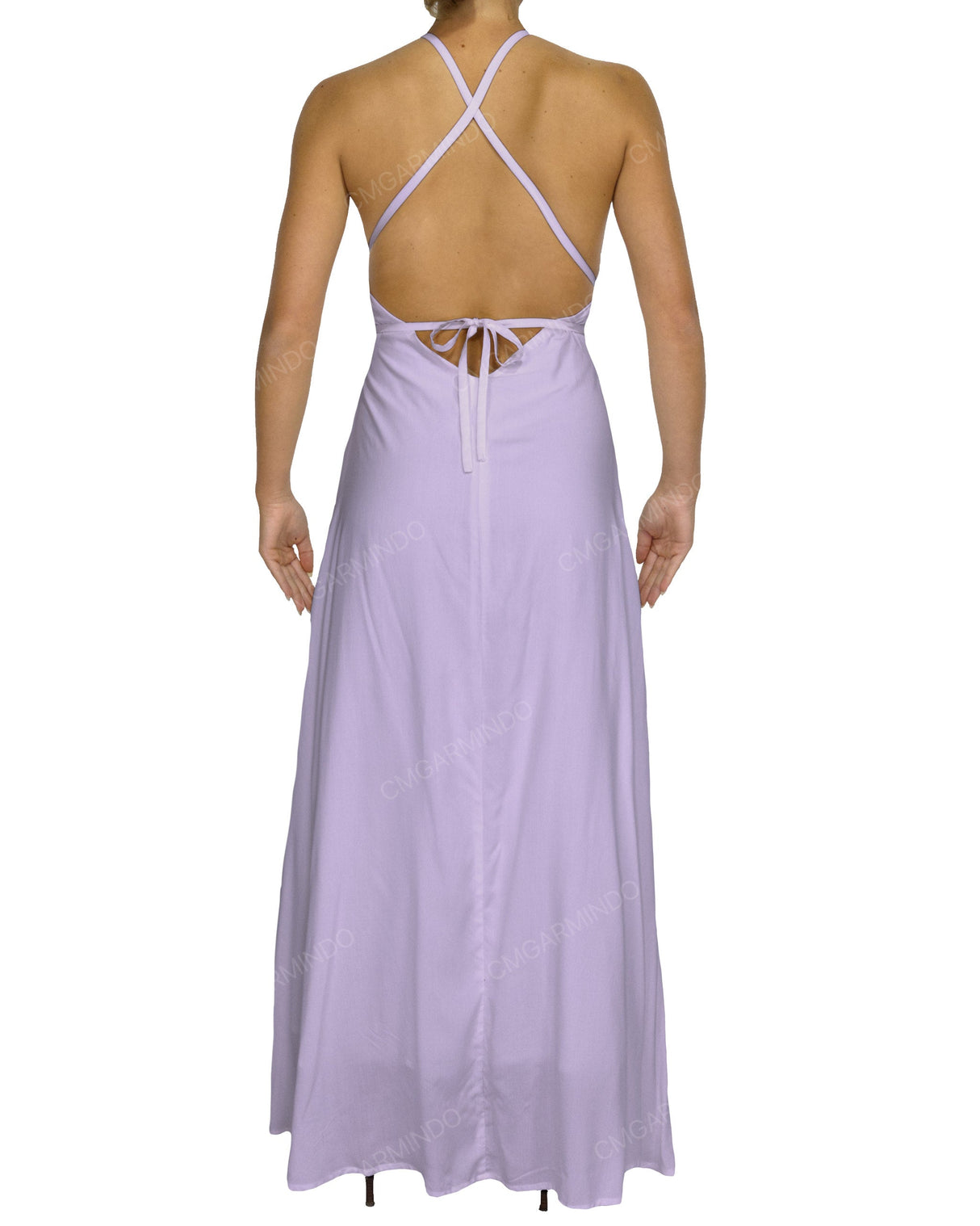 Halter Tie Asymmetrical Maxi Dress