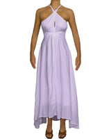 Halter Tie Asymmetrical Maxi Dress