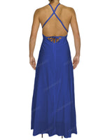 Halter Tie Asymmetrical Maxi Dress