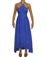 Halter Tie Asymmetrical Maxi Dress