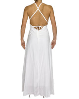 Halter Tie Asymmetrical Maxi Dress