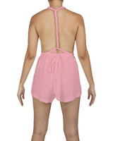 Deep V-neck Twist Strap Mini Romper