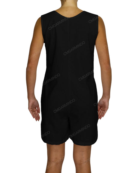 Sleeveless Button Up Mini Romper