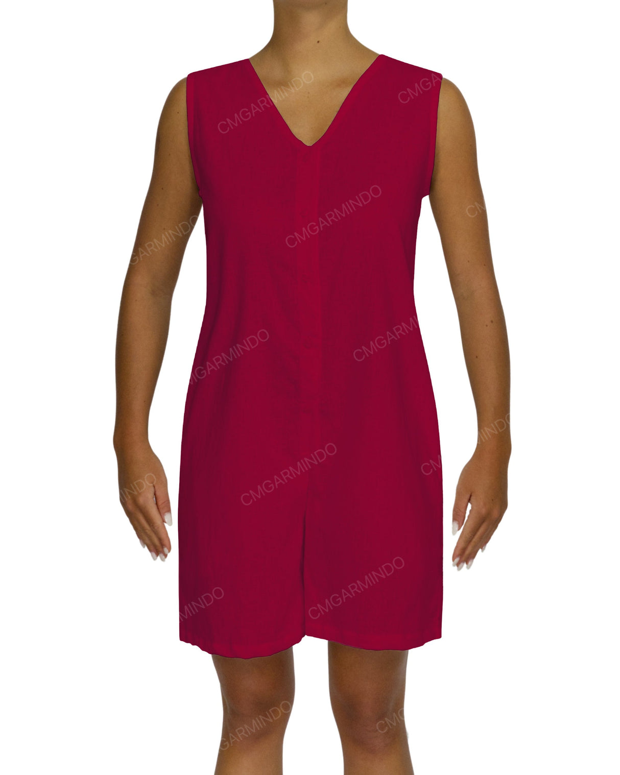 Sleeveless Button Up Mini Romper