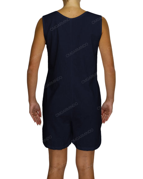 Sleeveless Button Up Mini Romper