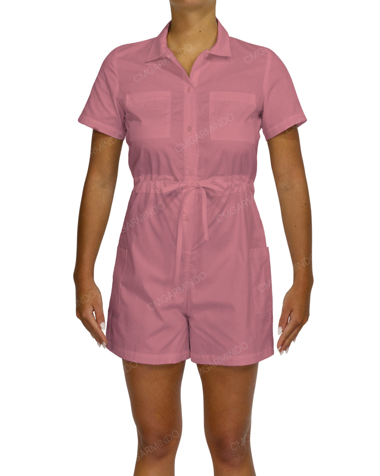 Short Sleeve Mini Playsuit