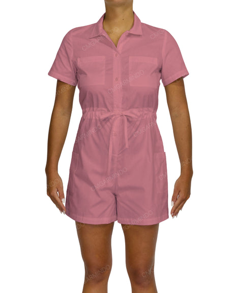 Short Sleeve Mini Playsuit