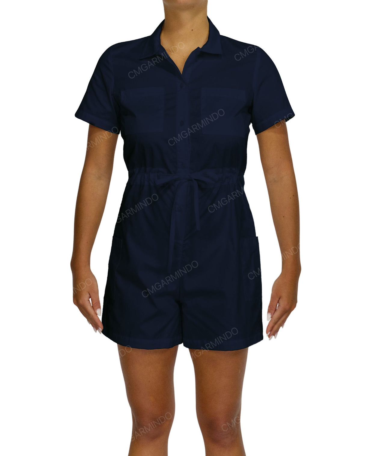 Short Sleeve Mini Playsuit