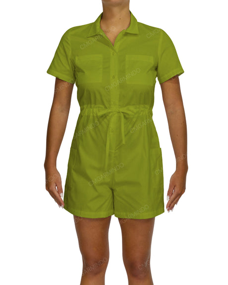Short Sleeve Mini Playsuit