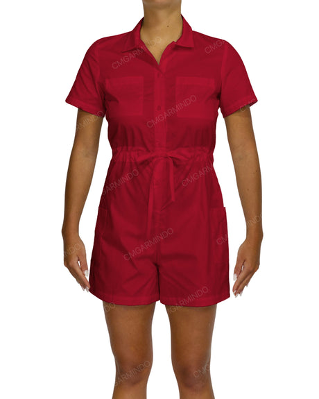 Short Sleeve Mini Playsuit