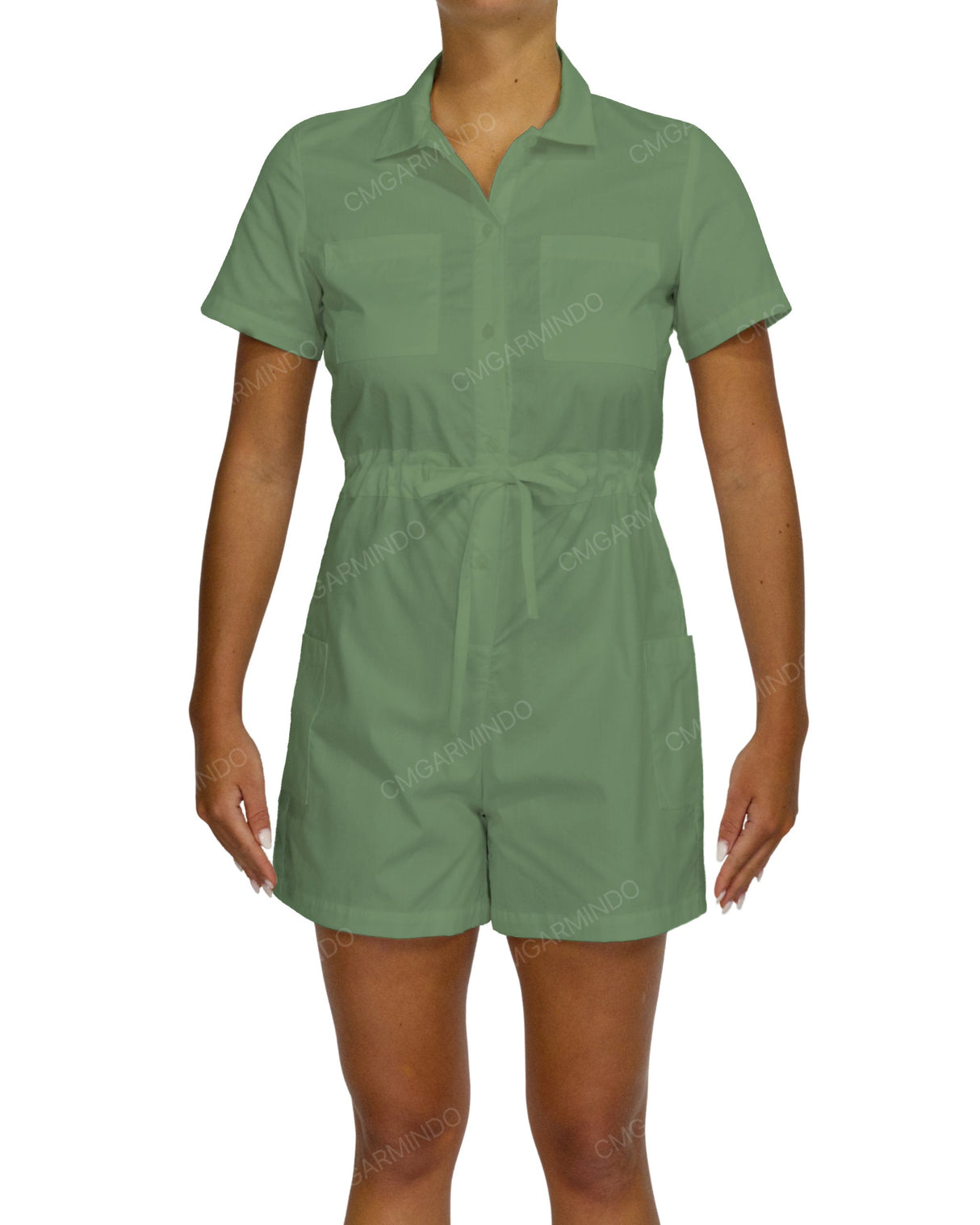 Short Sleeve Mini Playsuit