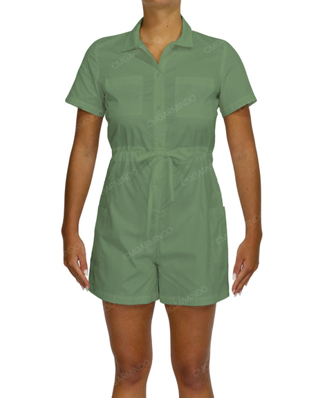 Short Sleeve Mini Playsuit