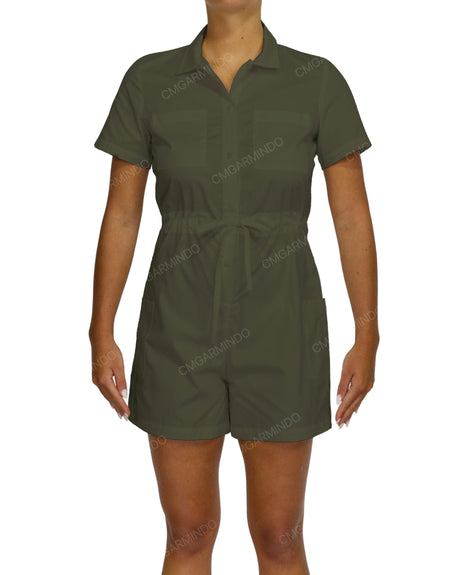 Short Sleeve Mini Playsuit