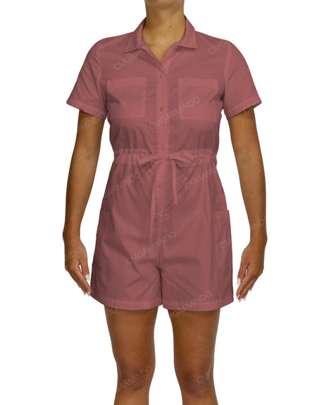 Short Sleeve Mini Playsuit