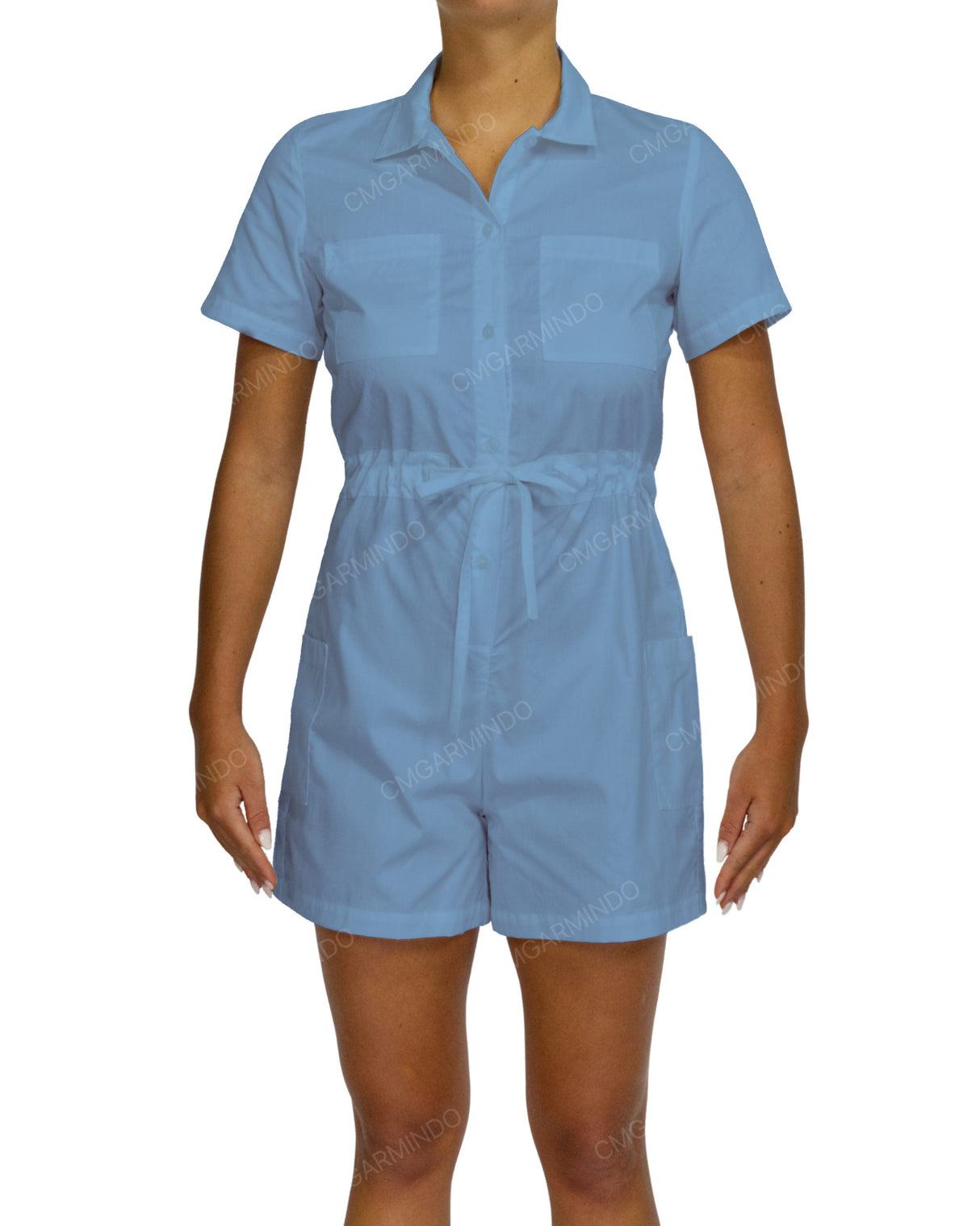 Short Sleeve Mini Playsuit