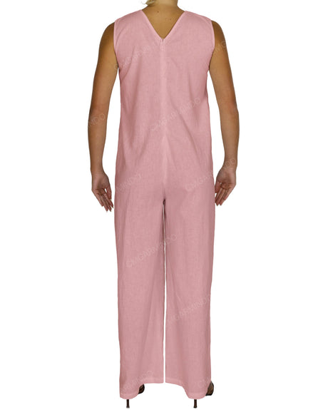 Sleeveless V-Neck Jumpsuit