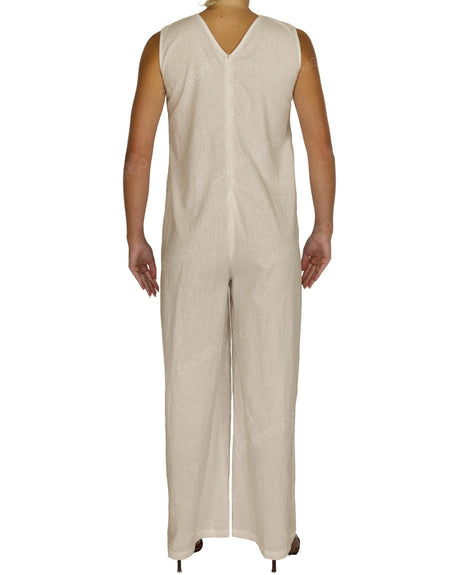 Sleeveless V-Neck Jumpsuit