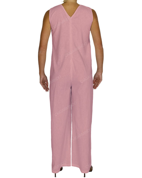 Sleeveless V-Neck Jumpsuit