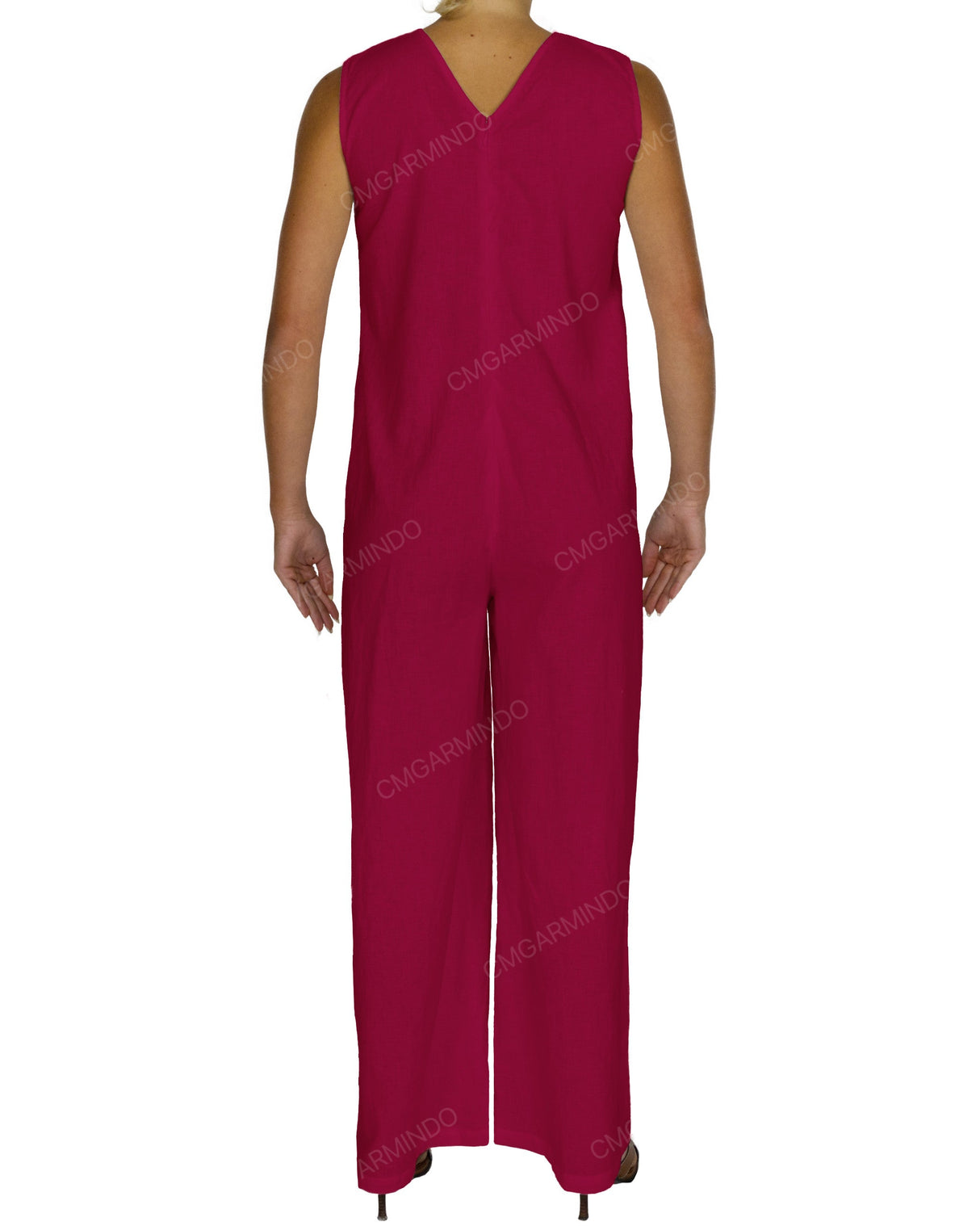 Sleeveless V-Neck Jumpsuit