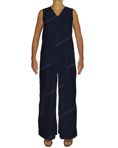Sleeveless V-Neck Jumpsuit