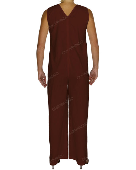 Sleeveless V-Neck Jumpsuit