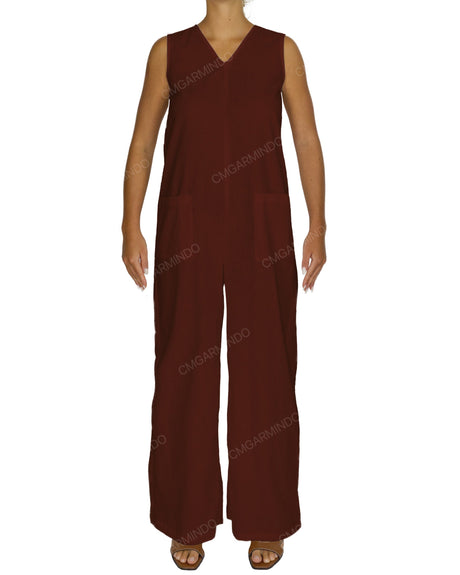 Sleeveless V-Neck Jumpsuit