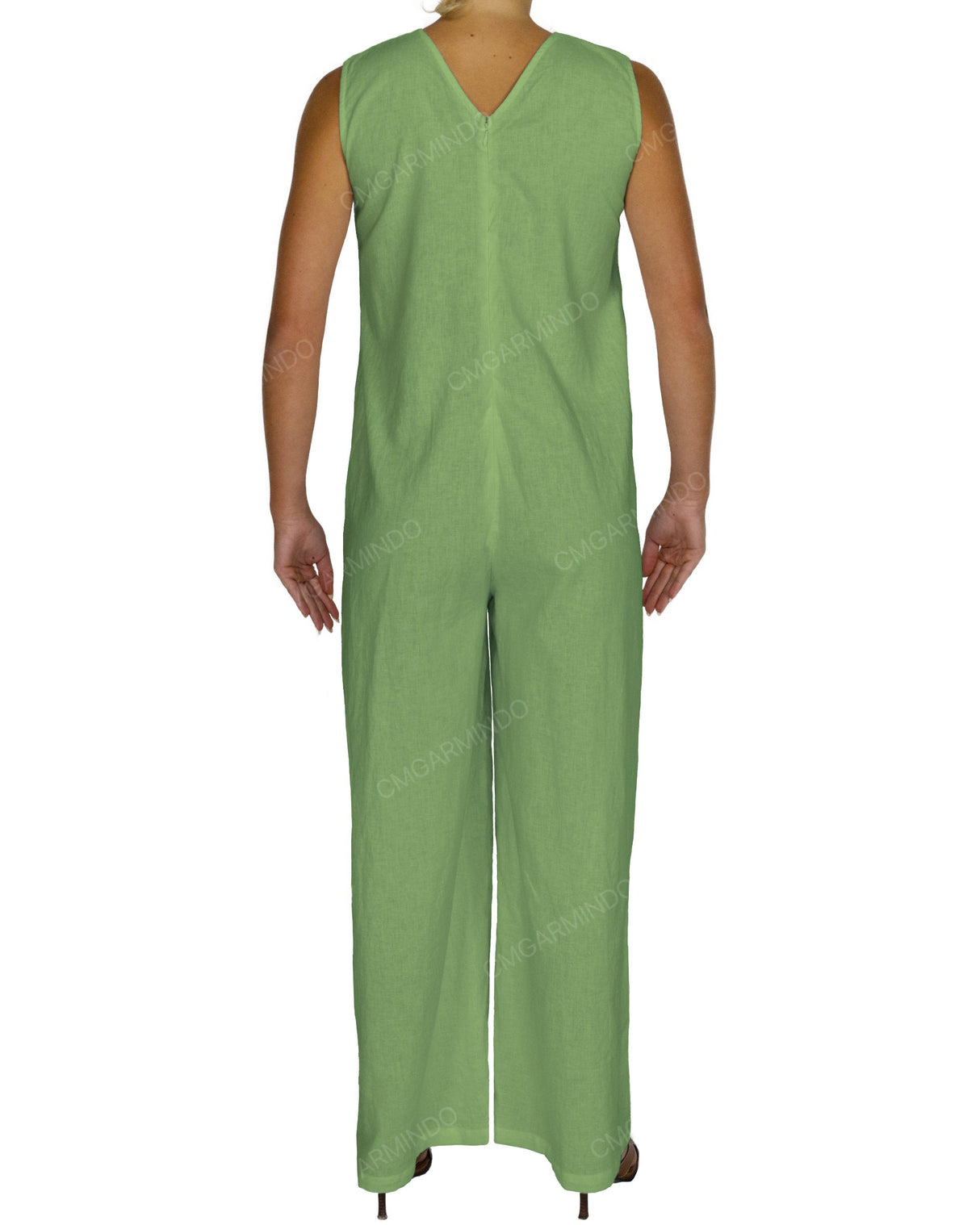 Sleeveless V-Neck Jumpsuit