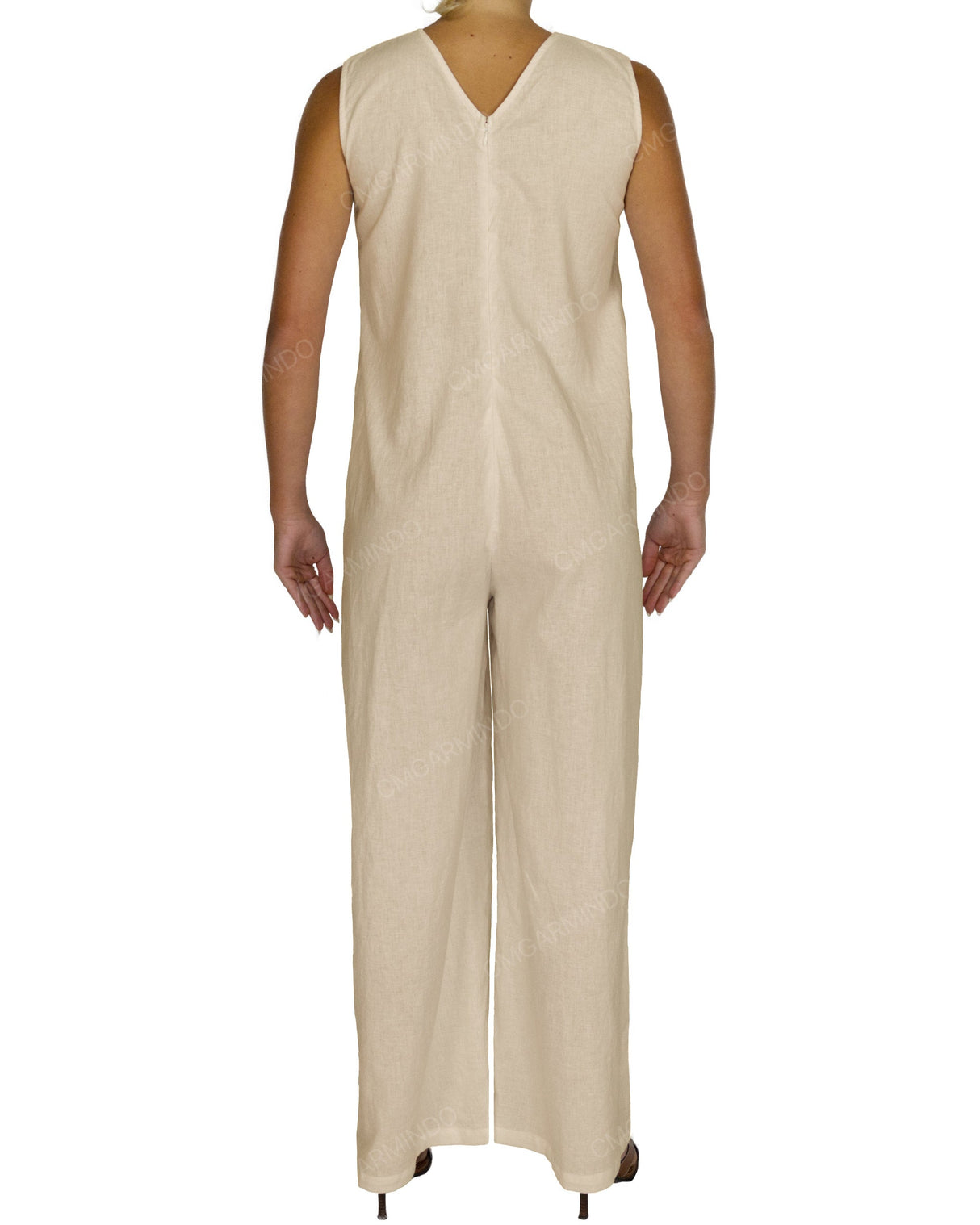 Sleeveless V-Neck Jumpsuit