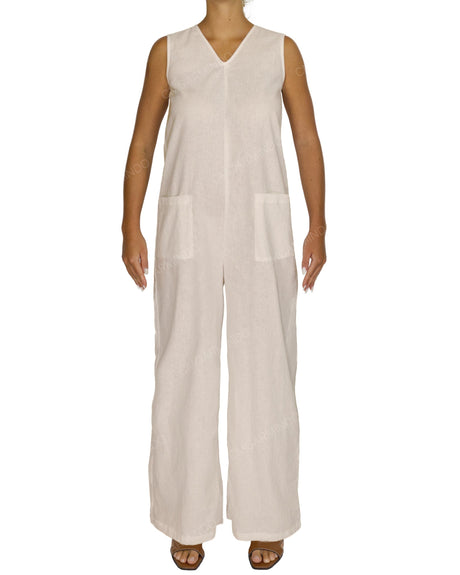 Sleeveless V-Neck Jumpsuit