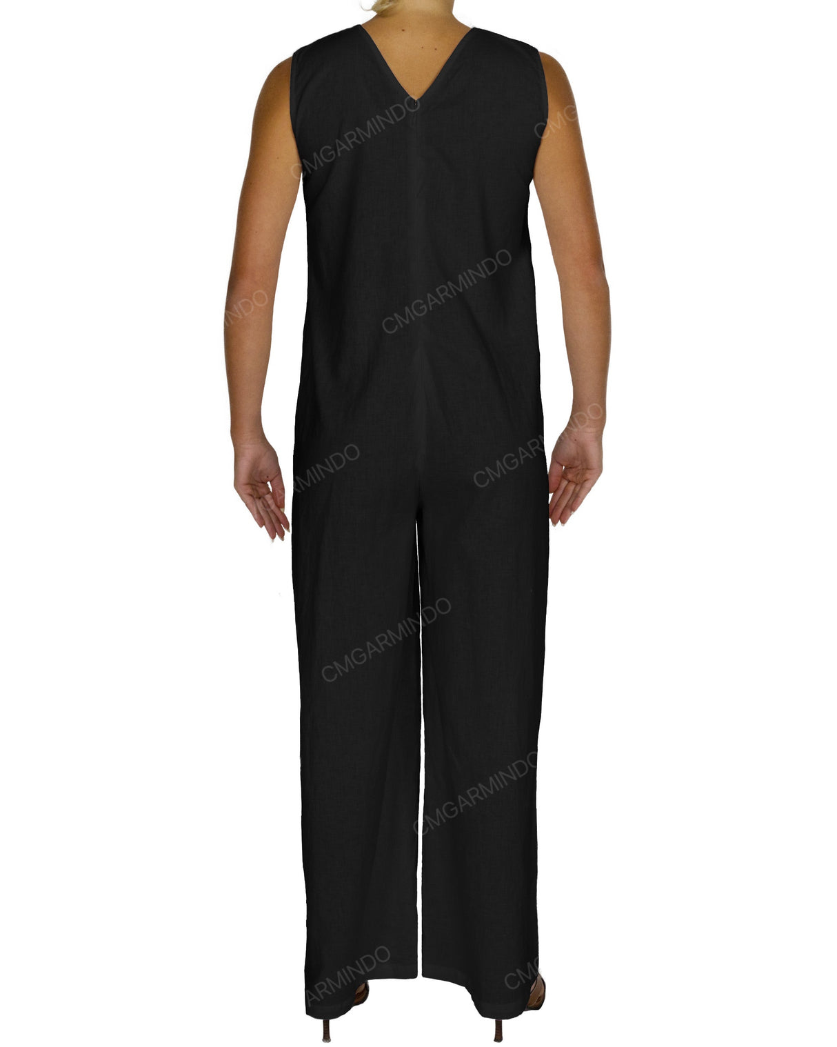 Sleeveless V-Neck Jumpsuit