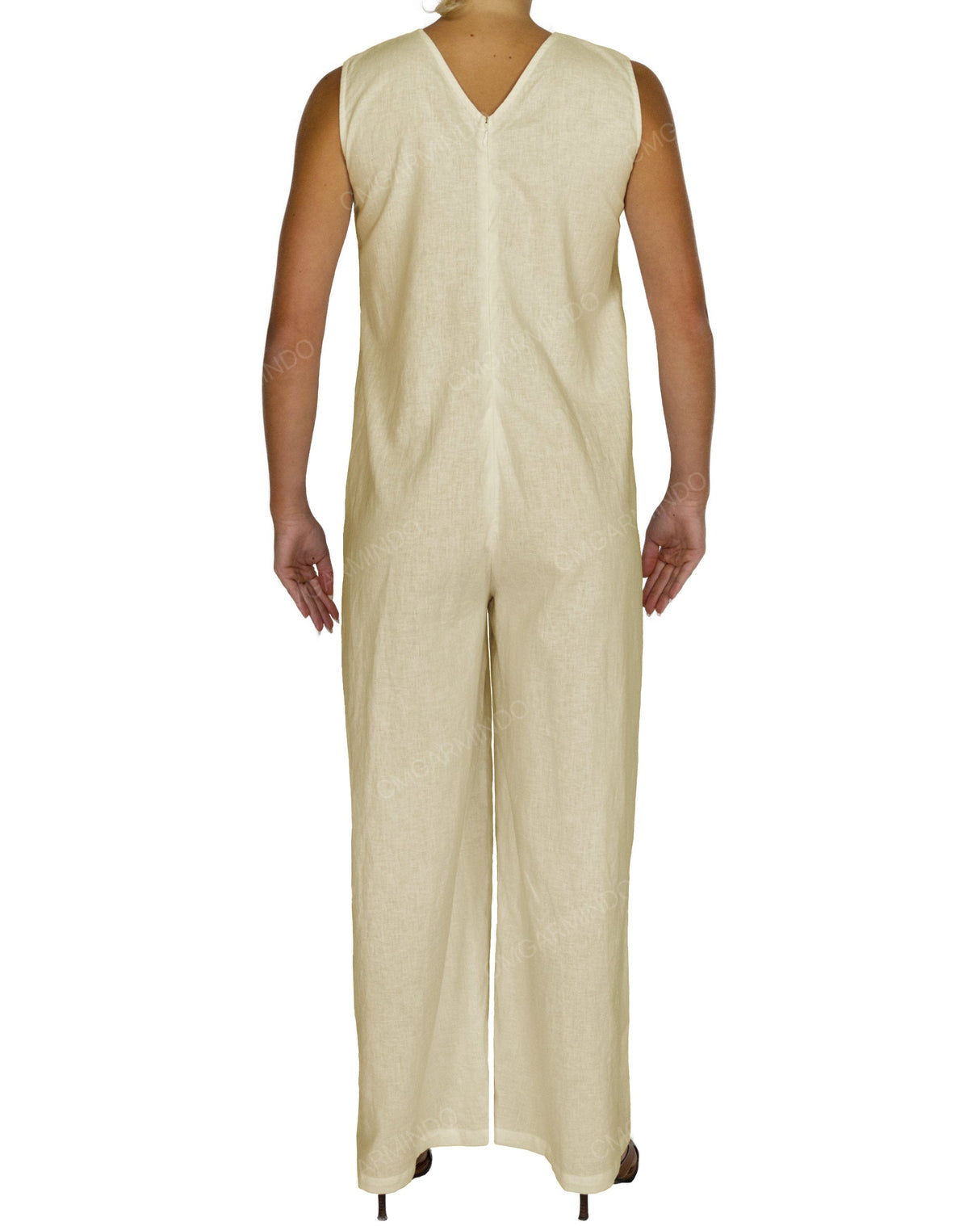 Sleeveless V-Neck Jumpsuit