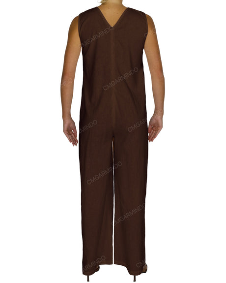 Sleeveless V-Neck Jumpsuit