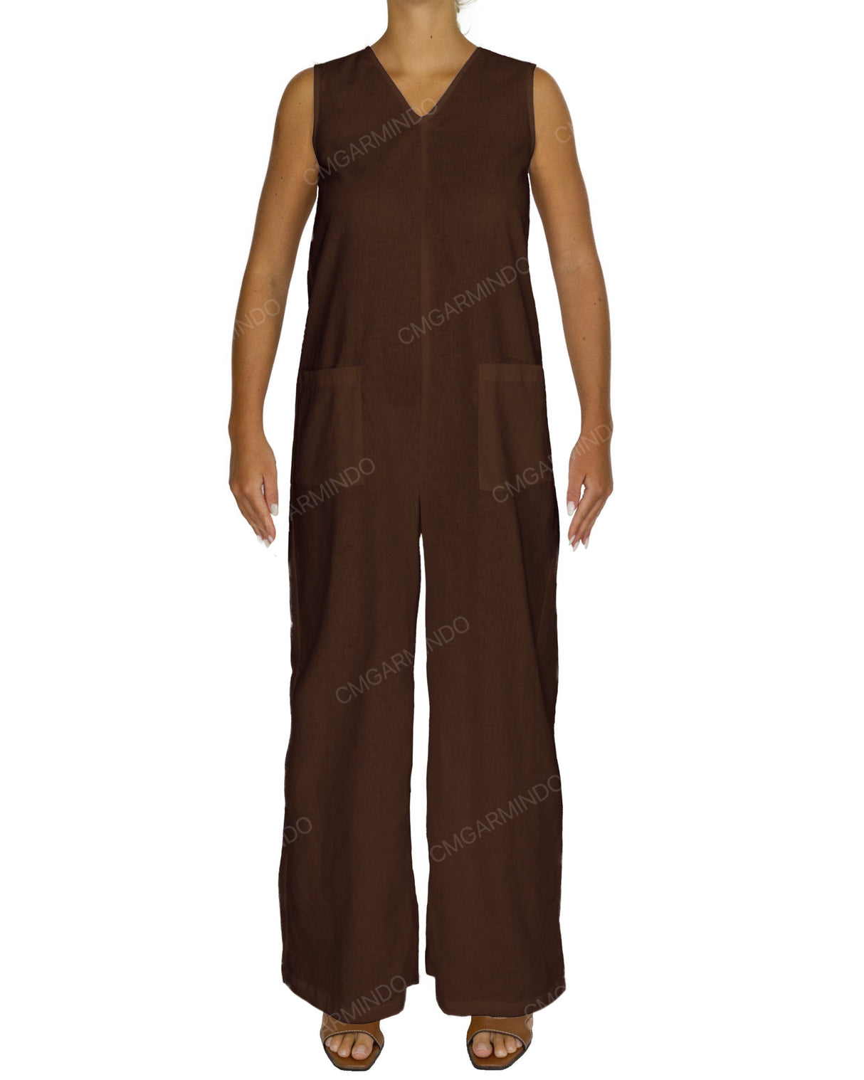 Sleeveless V-Neck Jumpsuit
