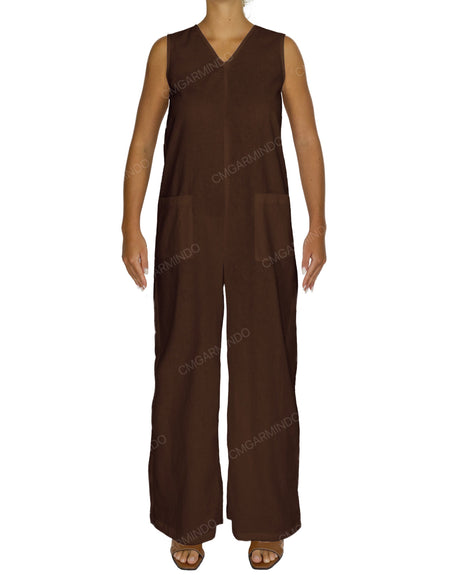 Sleeveless V-Neck Jumpsuit