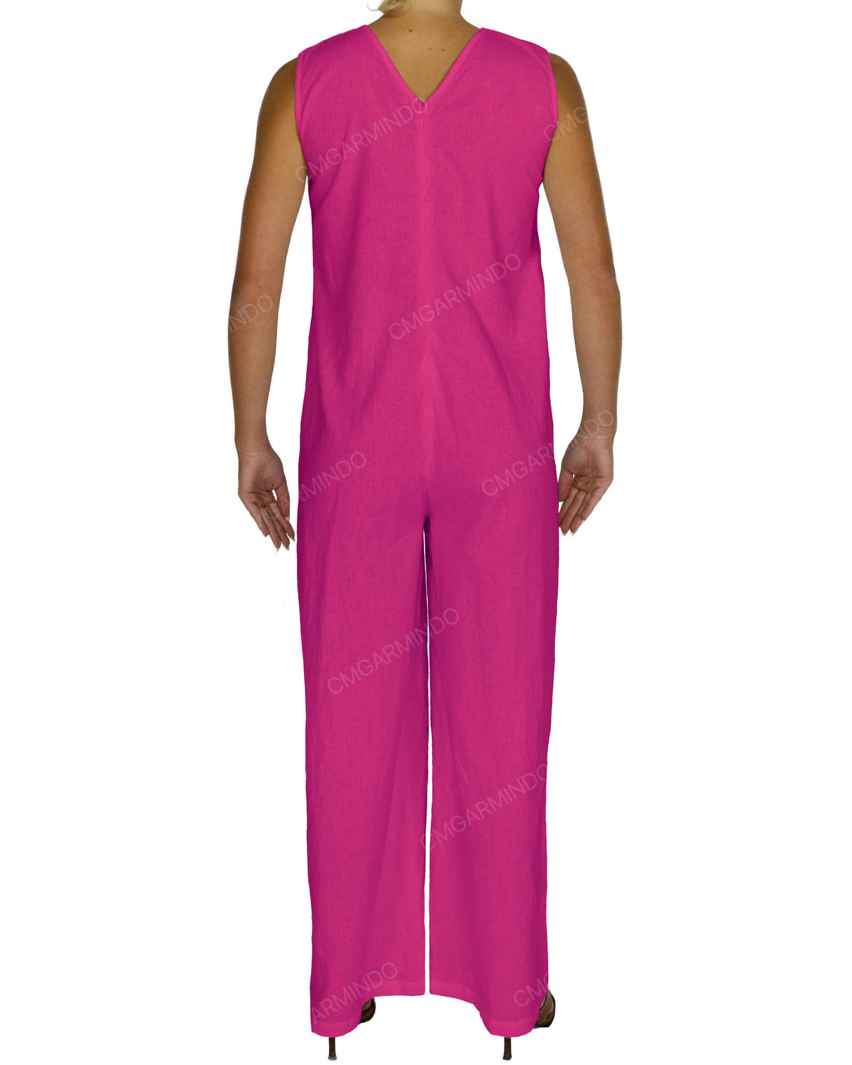 Sleeveless V-Neck Jumpsuit