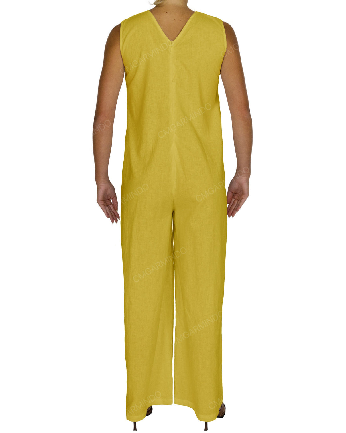 Sleeveless V-Neck Jumpsuit