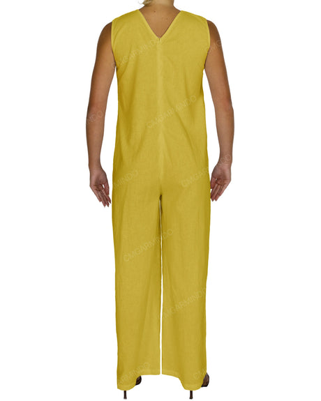 Sleeveless V-Neck Jumpsuit