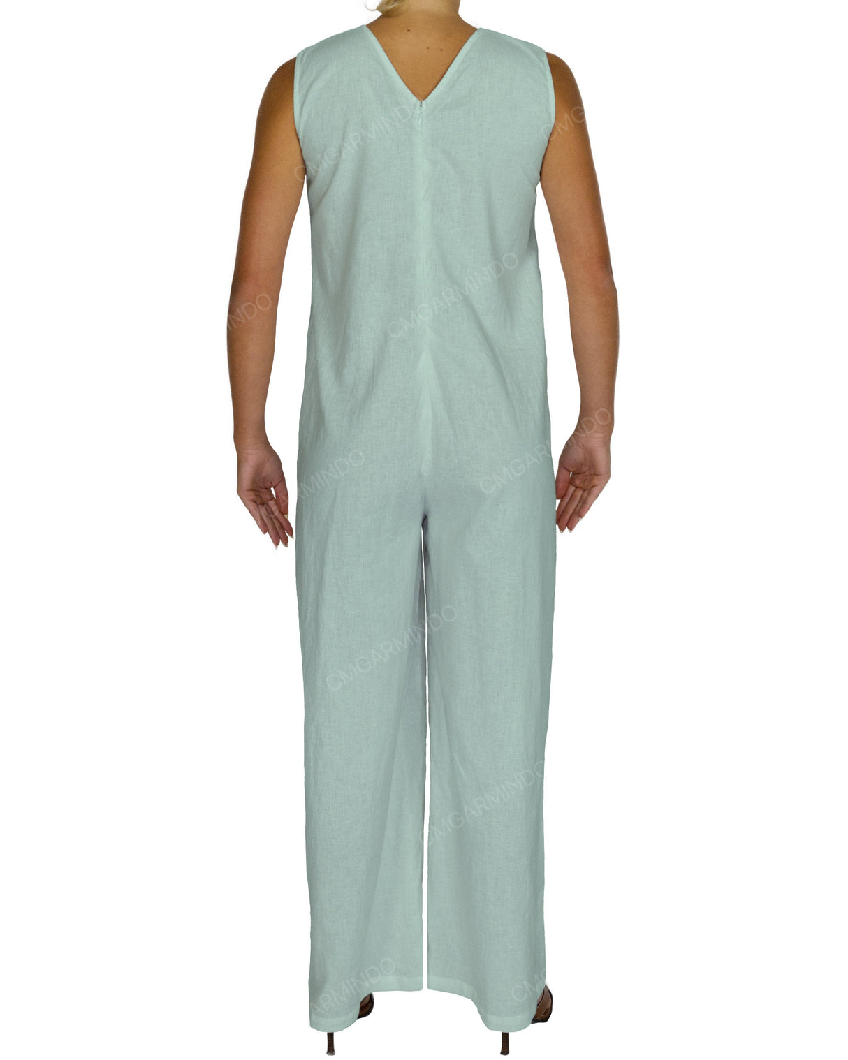 Sleeveless V-Neck Jumpsuit