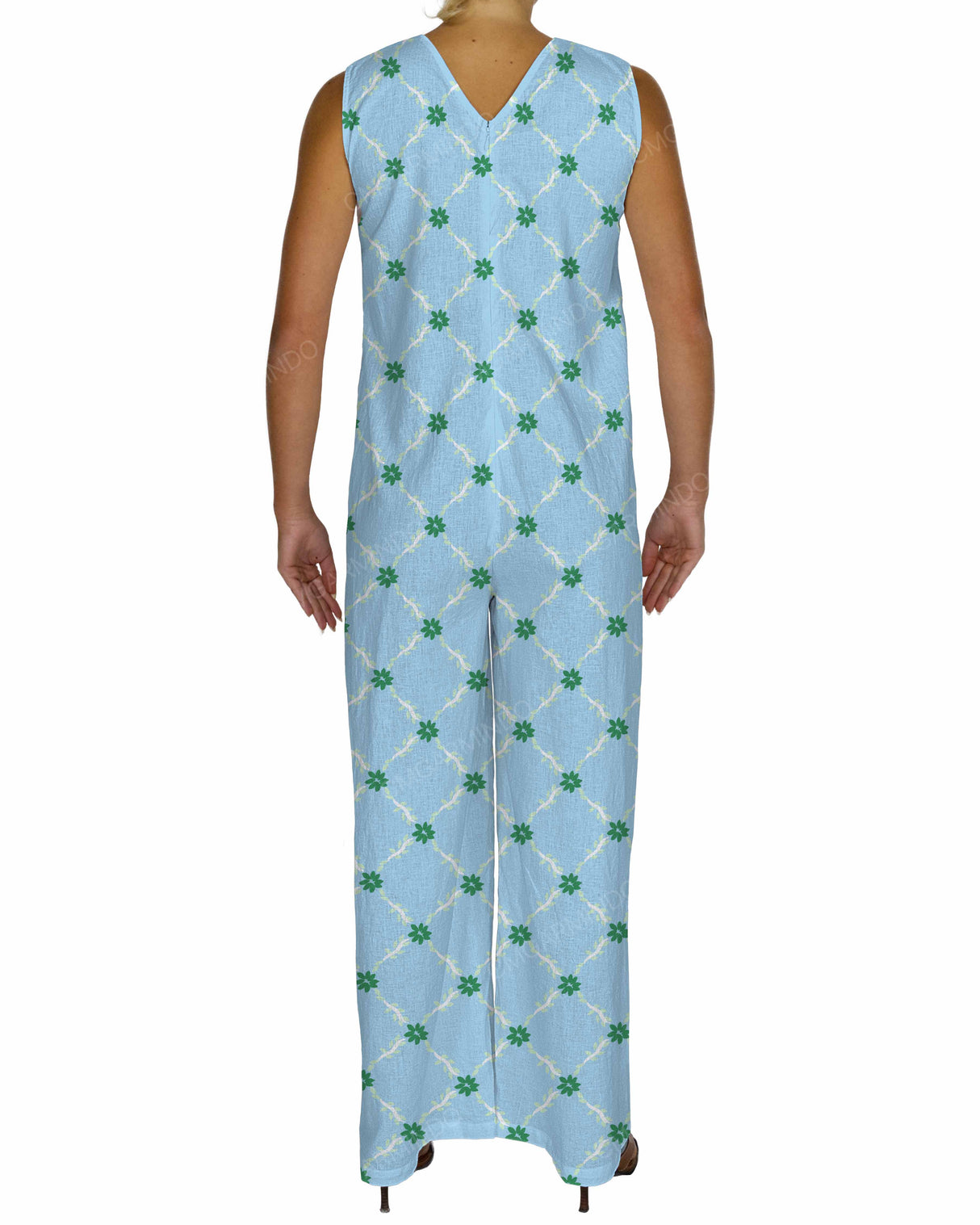 Sleeveless V-Neck Jumpsuit