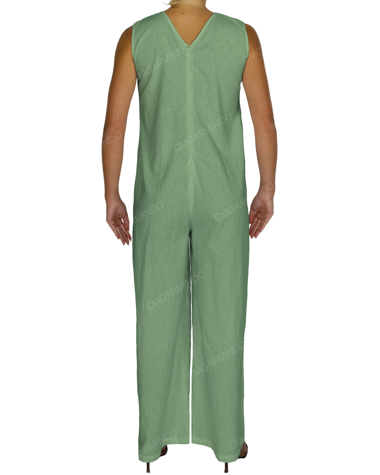 Sleeveless V-Neck Jumpsuit