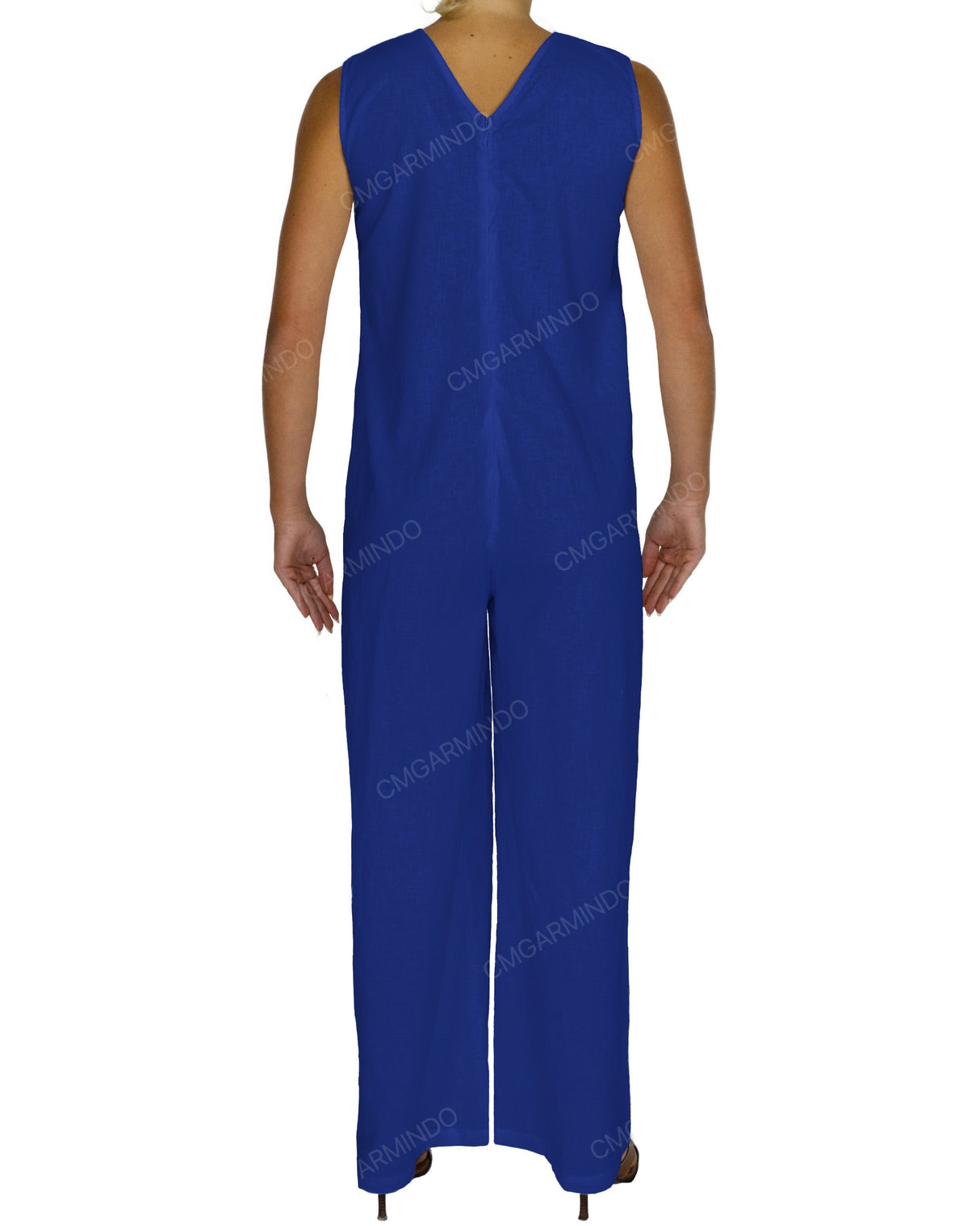 Sleeveless V-Neck Jumpsuit