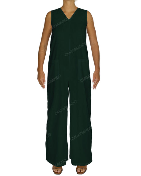 Sleeveless V-Neck Jumpsuit