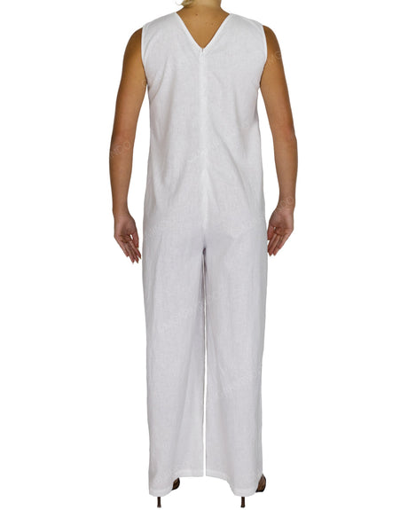 Sleeveless V-Neck Jumpsuit
